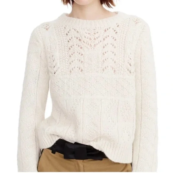 J. Crew Women's Alpaca White Sweater - Picture 1 of 3